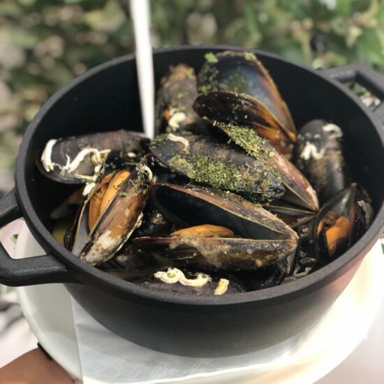 Mejillones al vapor